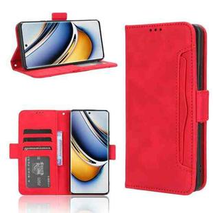 For Realme 11 Pro / 11 Pro+ Skin Feel Calf Texture Card Slots Leather Phone Case(Red)