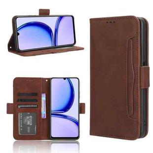 For Realme C53 / Narzo N53 4G Skin Feel Calf Texture Card Slots Leather Phone Case(Brown)