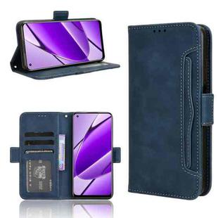 For Realme 11 4G Foreign Skin Feel Calf Texture Card Slots Leather Phone Case(Blue)
