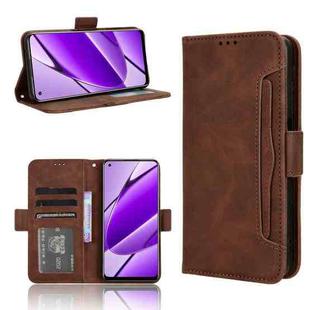 For Realme 11 4G Foreign Skin Feel Calf Texture Card Slots Leather Phone Case(Brown)