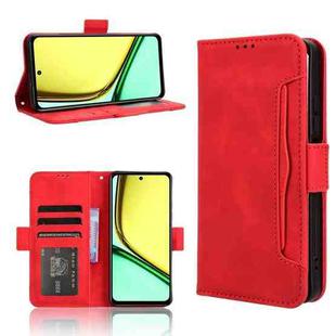 For Realme C67 4G Skin Feel Calf Texture Card Slots Leather Phone Case(Red)