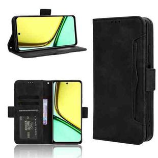 For Realme 12 Lite 4G Skin Feel Calf Texture Card Slots Leather Phone Case(Black)