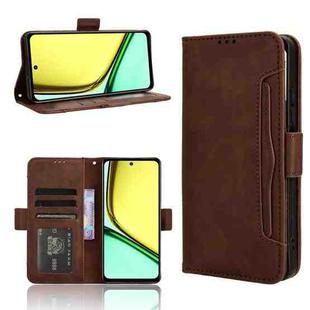 For Realme 12 Lite 4G Skin Feel Calf Texture Card Slots Leather Phone Case(Brown)