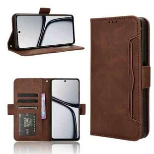 For Realme C65 4G Skin Feel Calf Texture Card Slots Leather Phone Case(Brown)