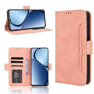 For Realme C63 4G / C61 4G / Narzo N63 4G Skin Feel Calf Texture Card Slots Leather Phone Case(Pink)