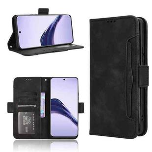 For Realme 13+ 5G Global Skin Feel Calf Texture Card Slots Leather Phone Case(Black)