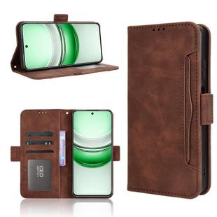 For Realme 14x 5G Malaysia / V70 Skin Feel Calf Texture Card Slots Leather Phone Case(Brown)