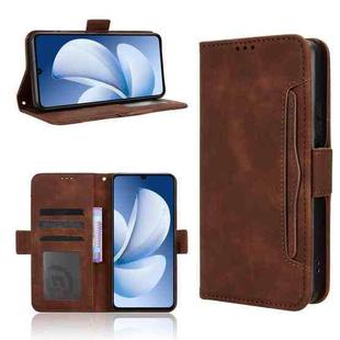 For Realme C71 4G India / Note 70T 4G Skin Feel Calf Texture Card Slots Leather Phone Case(Brown)