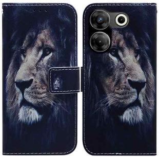 For Tecno Camon 20 Pro 5G Coloured Drawing Flip Leather Phone Case(Lion)