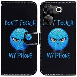 For Tecno Camon 20 Pro 5G Coloured Drawing Flip Leather Phone Case(Anger)