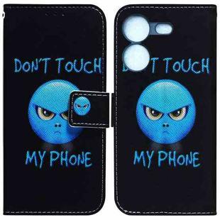 For Tecno Pova 5 Coloured Drawing Flip Leather Phone Case(Anger)