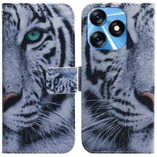 For Tecno Spark 10 / Spark 10C Coloured Drawing Flip Leather Phone Case(Tiger)