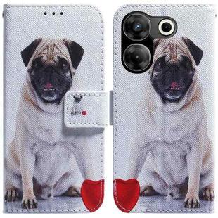 For Tecno Camon 20 Pro 4G / 20 Coloured Drawing Flip Leather Phone Case(Pug)