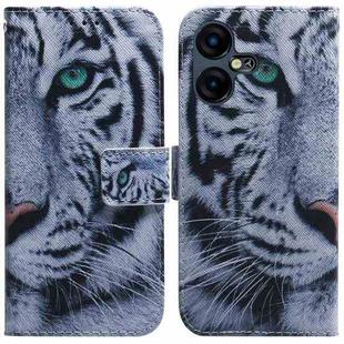 For Tecno Pova Neo 3 Coloured Drawing Flip Leather Phone Case(Tiger)