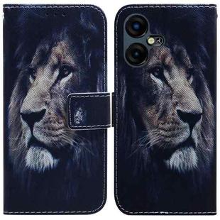 For Tecno Pova Neo 3 Coloured Drawing Flip Leather Phone Case(Lion)