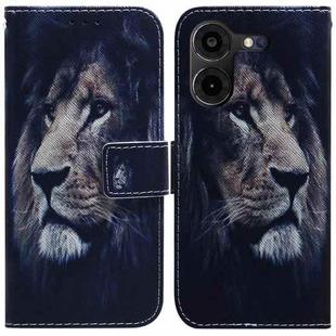 For Tecno Pova 5 Pro Coloured Drawing Flip Leather Phone Case(Lion)