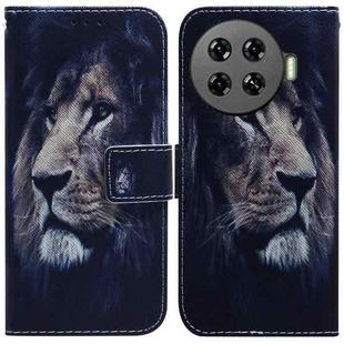 For Tecno Spark 20 Pro+ 4G Coloured Drawing Flip Leather Phone Case(Lion)