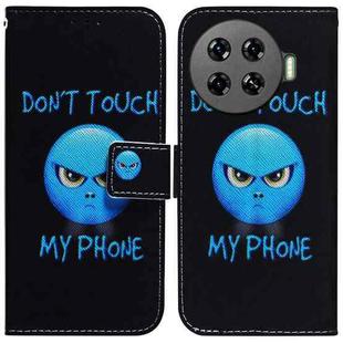 For Tecno Spark 20 Pro+ 4G Coloured Drawing Flip Leather Phone Case(Anger)
