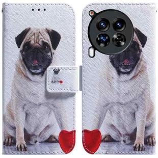 For Tecno Camon 30 Premier 5G Coloured Drawing Flip Leather Phone Case(Pug)