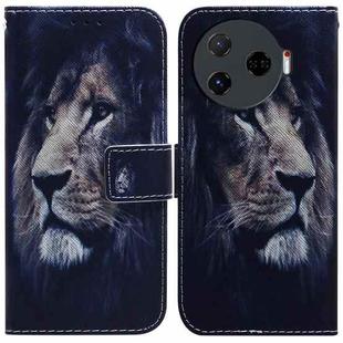 For Tecno Camon 30 Pro CL8 Coloured Drawing Flip Leather Phone Case(Lion)