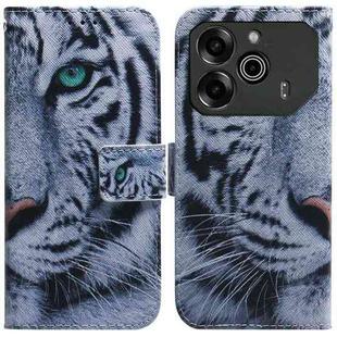 For Tecno Pova 6 Pro / Pova 6 Coloured Drawing Flip Leather Phone Case(Tiger)