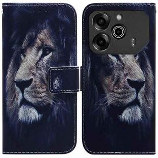 For Tecno Pova 6 Pro / Pova 6 Coloured Drawing Flip Leather Phone Case(Lion)