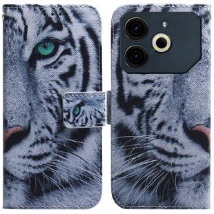 For Tecno Pova 6 Neo Coloured Drawing Flip Leather Phone Case(Tiger)
