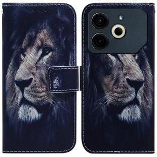 For Tecno Pova 6 Neo Coloured Drawing Flip Leather Phone Case(Lion)