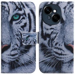 For Tecno Spark Go 1 / Pop 9 Pro Coloured Drawing Flip Leather Phone Case(Tiger)