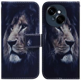 For Tecno Spark Go 1 / Pop 9 Pro Coloured Drawing Flip Leather Phone Case(Lion)