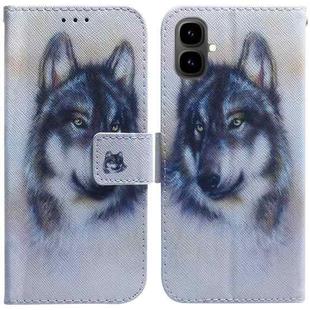 For Tecno Pop 10 / Spark Go 2 4G Coloured Drawing Flip Leather Phone Case(White Wolf)