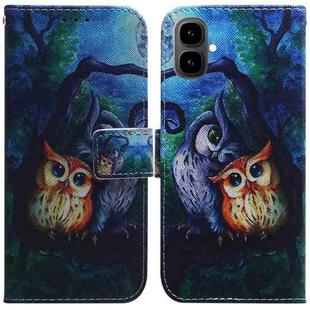 For Tecno Pop 10 / Spark Go 2 4G Coloured Drawing Flip Leather Phone Case(Oil Painting Owl)