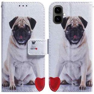 For Tecno Pop 10 / Spark Go 2 4G Coloured Drawing Flip Leather Phone Case(Pug)