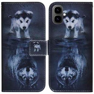 For Tecno Pop 10 / Spark Go 2 4G Coloured Drawing Flip Leather Phone Case(Wolf and Dog)