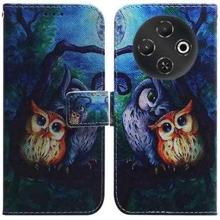 For Tecno Pop 9 5G / Spark 30C 5G Coloured Drawing Flip Leather Phone Case(Oil Painting Owl)