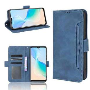 For vivo Y33T / Y33s / Y21 / Y21s Skin Feel Calf Texture Card Slots Leather Phone Case(Blue)