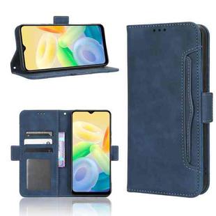 For vivo Y16 / iQOO Z7i Skin Feel Calf Texture Card Slots Leather Phone Case(Blue)