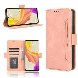 For vivo Y27 / Y36 5G / 4G Skin Feel Calf Texture Card Slots Leather Phone Case(Pink)