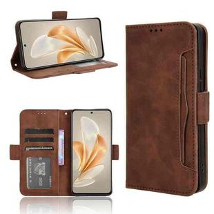 For vivo V29E / Y200 5G Skin Feel Calf Texture Card Slots Leather Phone Case(Brown)