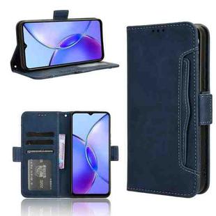 For vivo Y33T 2023 Skin Feel Calf Texture Card Slots Leather Phone Case(Blue)