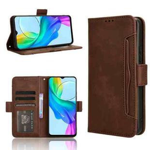 For vivo Y03 4G Skin Feel Calf Texture Card Slots Leather Phone Case(Brown)