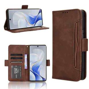 For vivo S19 Pro 5G / V40 5G Skin Feel Calf Texture Card Slots Leather Phone Case(Brown)