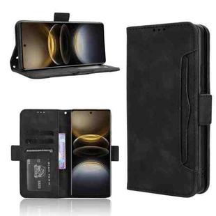 For vivo X100 Ultra 5G Skin Feel Calf Texture Card Slots Leather Phone Case(Black)