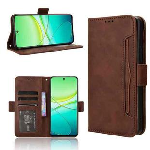 For vivo Y58 5G Skin Feel Calf Texture Card Slots Leather Phone Case(Brown)