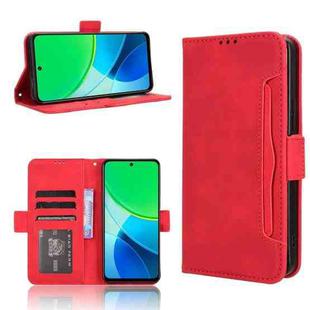 For vivo Y19s 4G Skin Feel Calf Texture Card Slots Leather Phone Case(Red)