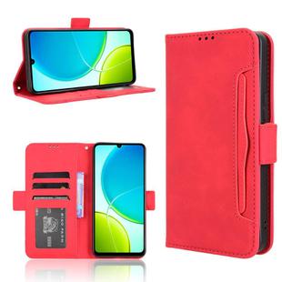 For vivo Y04 4G / Y29s 5G Skin Feel Calf Texture Card Slots Leather Phone Case(Red)
