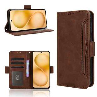 For vivo X200 FE / S30 Pro mini Skin Feel Calf Texture Card Slots Leather Phone Case(Brown)