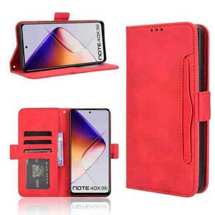 For Infinix Note 40X 5G Skin Feel Calf Texture Card Slots Leather Phone Case(Red)