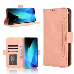 For Infinix Zero 40 4G Skin Feel Calf Texture Card Slots Leather Phone Case(Pink)