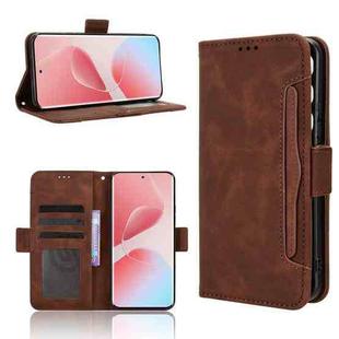 For Infinix Hot 60 Pro+ 4G Skin Feel Calf Texture Card Slots Leather Phone Case(Brown)